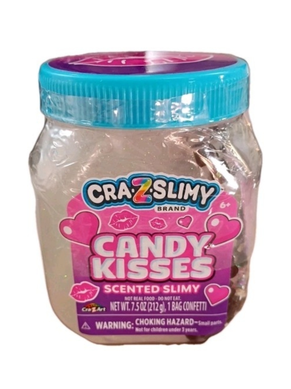 Cra-Z-Slimy Candy Kisses Scented Slime - Clear with Sparkle